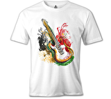 Gitar Colors Beyaz Erkek Tshirt