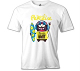 Florida - Sörf Beyaz Erkek Tshirt