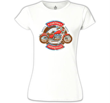 Model Motosiklet  Beyaz Bayan Tshirt