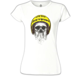 Kurukafa - Helmet Beyaz Bayan Tshirt