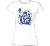 New York - Özgürlük Anıtı Beyaz Bayan Tshirt