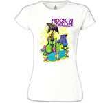 Rock'n Roller Beyaz Bayan Tshirt