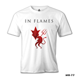 In Flames Beyaz Erkek Tshirt
