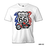 Route 66 Beyaz Erkek Tshirt