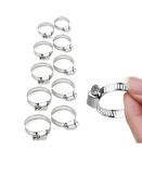 Paslanmaz Çelik Boru Metal Kelepçe Ayarlanabilir klips 10 ADET Ayarlı Hortum Kelepçesi 10 Lu Set
