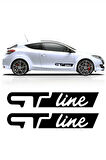 Gt Line Oto özel yeni sticker özel yeni sticker Siyah 2 Adet 40*7 Cm MİXGİFTZ