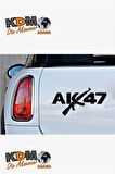 Ak47 Logo Silah Oto özel yeni sticker Siyah 20*12 Cm MİXGİFTZ