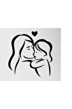 Anneler Gününe Özel Anne Ve Bebek Duvar özel yeni sticker Siyah MİXGİFTZ