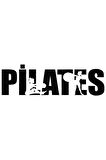 Pilates Spor Dekoratif Duvar özel yeni sticker Siyah 105X40 cm MİXGİFTZ