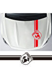 Abarth İçin özel yeni uyumlu Aksesuar Kaput Şerit Oto özel yeni sticker 118*25 Cm MİXGİFTZ