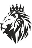 Aslan Başı Sticker 10 X 12 Cm MİXGİFTZ