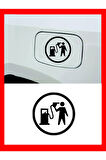 Depo Yakıt Kapağı Oto özel yeni sticker 13*13 Cm MİXGİFTZ