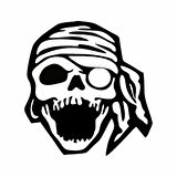 Kör Korsan Oto Arka Cam Sticker 15 X 15 Cm MİXGİFTZ