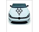 Tüm Araçlar İçin uyumlu Aksesuar Ön Kaput Bal Peteği Siyah özel yeni sticker 58*35 Cm MİXGİFTZ