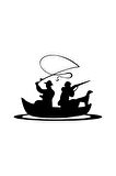 Balık Tutan Avcılar Duvar Dekor Sticker 40 X 28 Cm MİXGİFTZ