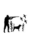 Kuş Avlayan Avcı Duvar Dekor Sticker 40 X 32 Cm MİXGİFTZ