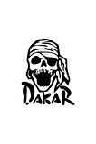 Dakar Kurukafa Oto özel yeni sticker Siyah 30 x 36 cm MİXGİFTZ