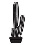 Saksı Çiçeği Kaktüs Model 2 Oto özel yeni sticker 15 x 44 Cm MİXGİFTZ