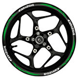 mixgiftzCB125R Beyaz yazılı  yeşil reflektif pençe şeritli