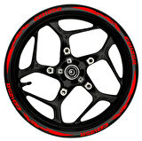 mixgiftzCB125R kırmızı yazılı  kırmızı pençe şeritli