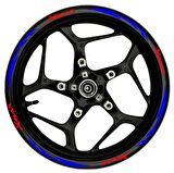 mixgiftzXmax kırmızı yazılı  mavi reflektif pençe şeritli