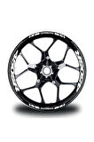 mixgiftzCFMOTO 450SR Sticker Jant İç & Dış Yazılı Etiket Modeli Gri - Beyaz