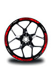 mixgiftzBajaj F250 Jant Sticker Baskılı Kırmızı Etiket Modeli
