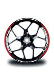 mixgiftzCFMOTO NK250 Jant Sticker İç & Dış Takım Etiket Modeli Kırmızı - Beyaz