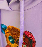 Triliya Kız Çocuk Kapşonlu Mevsimlik Likralı Eşofman Takımı 4-12 Yaş