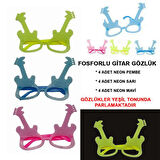 Fosforlu Gitar Glow Parti Gözlüğü 12 adet
