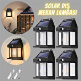 Güneş Enerjili Bahçe Aydınlatması Aplik Dekor Solar Ve Sensörlü Bahçe Balkon ve Garaj Lambası