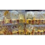 12'li Ramazan Ayaklı Led Işık Gold Renk Gün Işığı