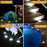 4'lü Solar Panelli Kazıklı Bahçe Aydınlatması