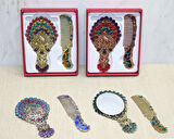 Tavuskuşu Ayna Ve Tarak Seti Küçük Boy Alk4990