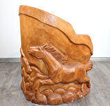 Maun Ağacı El Oyması At İşlemeli Koltuk 4Ratnı-6