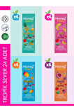 Mixmey Tropik Sever 24 Adet | Vegan Ve Glutensiz Tropik Sağlıklı Atıştırmalık - 20gr X 24 Adet