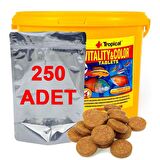 250 Adet Tropical Vitality&Color Tablets Kovadan Bölme Tablet Balık Yemi
