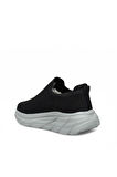 VOLİS TRİKO Siyah-Gri Memory Foam Taban Bağcıksız Erkek Yürüyüş Ayakkabı