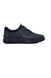 BALAYK Siyah Bağcıklı Hakiki Deri Günlük Erkek Sneaker Ayakkabı