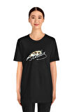 Atatürk Baskılı Siyah Unisex Oversize Bol Kesim T-Shirt