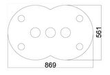 Motifpiyer Tavan Spot Göbek Tsg-23-90Cmx56Cmx4.5Cm