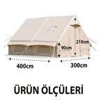 12 Kişilik 4 Mevsim Şişme Kamp Çadırı 300x400x210