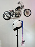 Motor & Motosiklet Tek 3 Renk Saç Kask Dış Aksesuarı