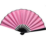 Plastik Kumaş Yelpaze 12 li Pembe