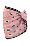 Kısa Pareo - Pembe Göz Model 150x50 Cm