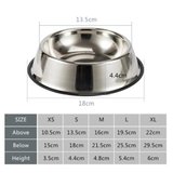 #MamaKabı Kaymaz Kauçuk Tabanlı Dayanıklı Hijyenik Kedi Köpek Paslanmaz Çelik Metal Mama Kabı 22 Cm