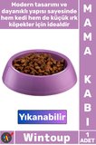 #MamaKabı Sağlam Dayanıklı Plastik Yıkanabilir Kedi Köpek Evcil Hayvan Kabı Büyük Yuvarlak Mama Kabı