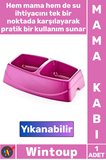 #MamaKabı Uzun Ömürlü Plastik Kedi Köpek Su Kabı Dayanıklı Ergonomik Şık İkili Küçük Mama Kabı