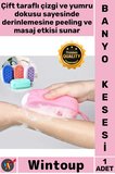 #Kese Kaliteli Çift Tasarımlı Peeling Etkili Yumuşak Masaj Yapan Süngerli Silikon Banyo Kesesi