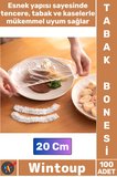 #Bone Gıda Saklama Poşeti Pratik Mutfak Hijyenik Lastikli Tencere Tabak Bonesi 100 Adet 20 Cm